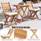 Costway Folding Patio Chairs Set of 2/4 with Slatted Backrests and Soft Seat Cushions